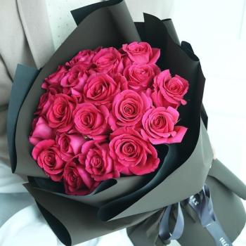 Розовый розы (21 шт)